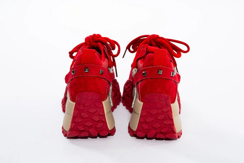 Sneaker din Piele Naturală cu Talpă Masivă