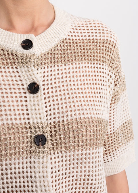 Knitted Top with Decorative Buttons