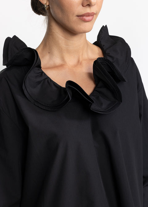 Elegant Shirt with a Wide Collar 1106