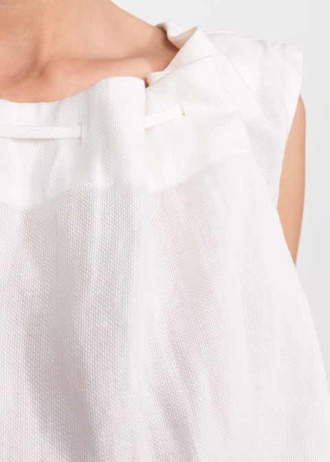 Relaxed-Fit Linen Set with Decorative Pockets