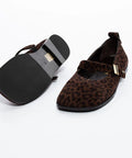 Balerini animal print cu bareta - Annalafaet