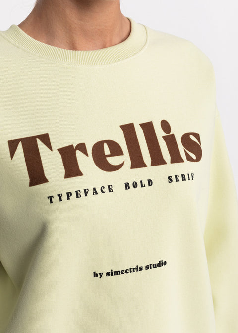 Bluza casual din bumbac cu logo Trellis