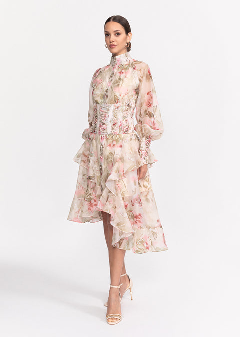 Rochie Scurta cu croiala asimetrica si corset