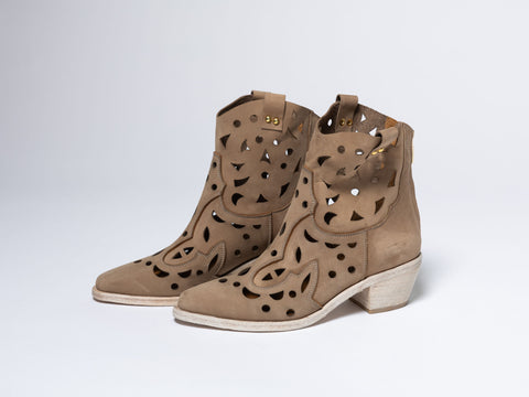 Perforated Ankle Boots