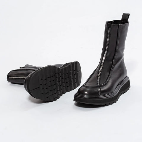 Cizme Biker High-Fashion din Piele Naturală