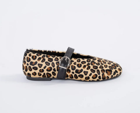 Mocasini din piele naturala leopard