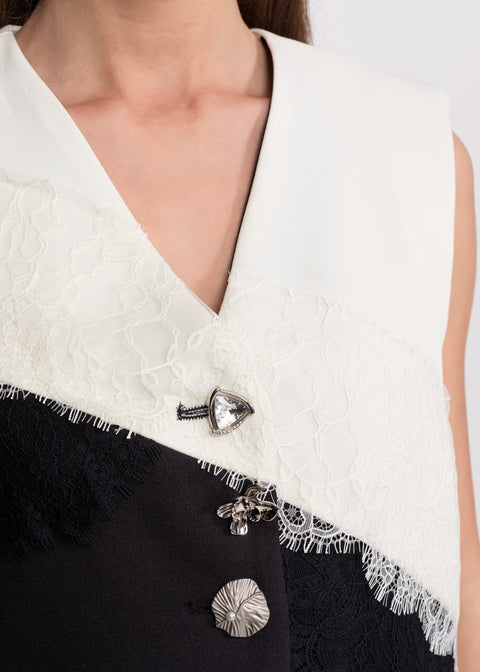 Vest with Lace Details