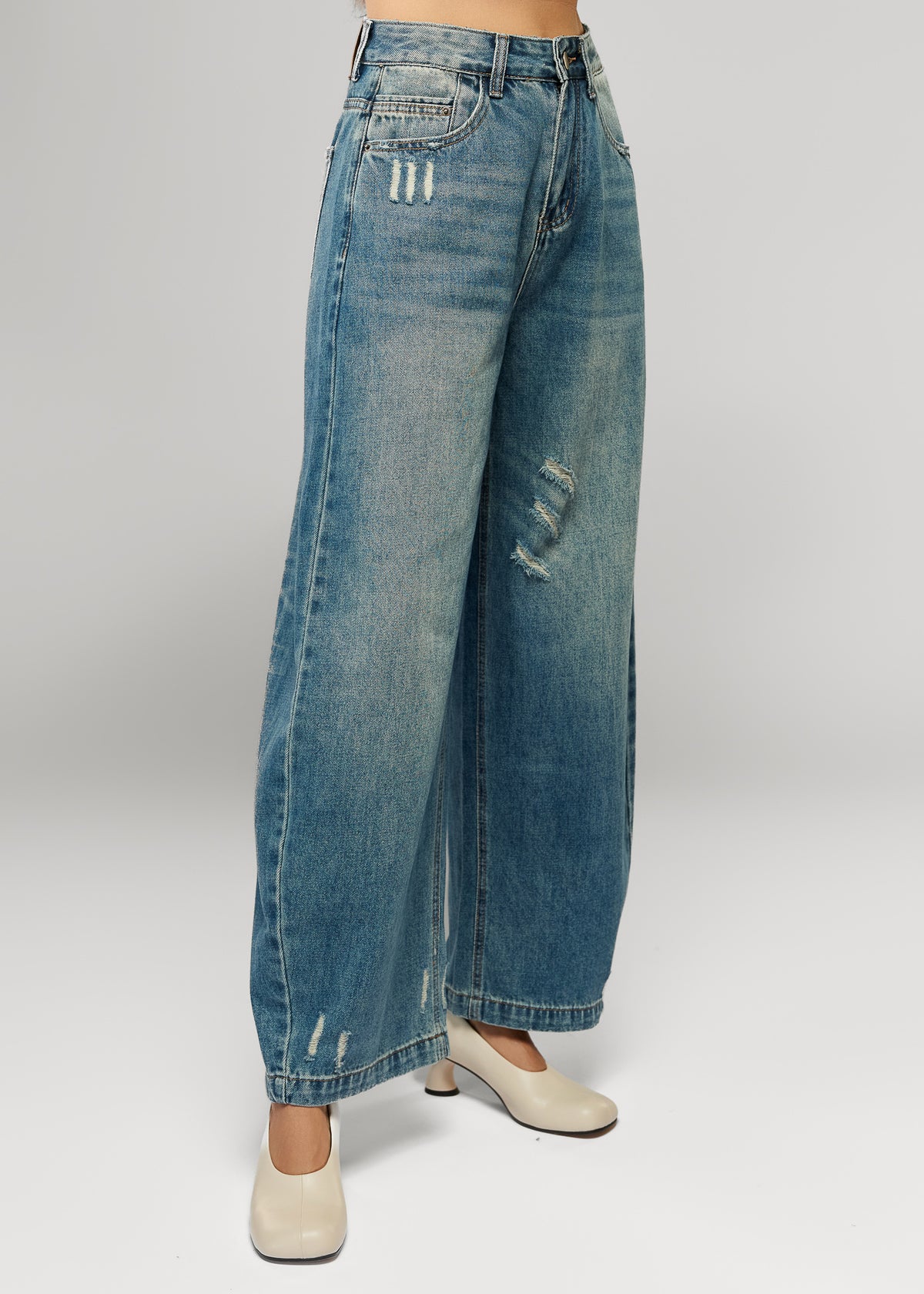 Fashion Wide-Leg Jeans