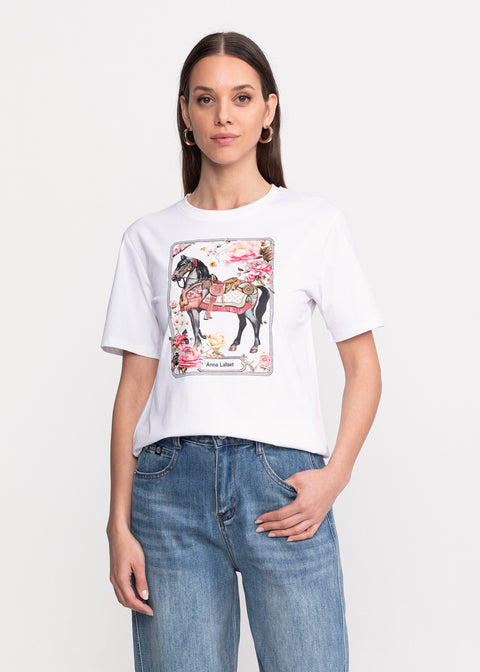 Tricou cu imprimeu Horse