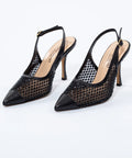 Pantofi eleganți cu plasă și vârf ascuțit – toc subțire 9 cm AnnaLaFaet