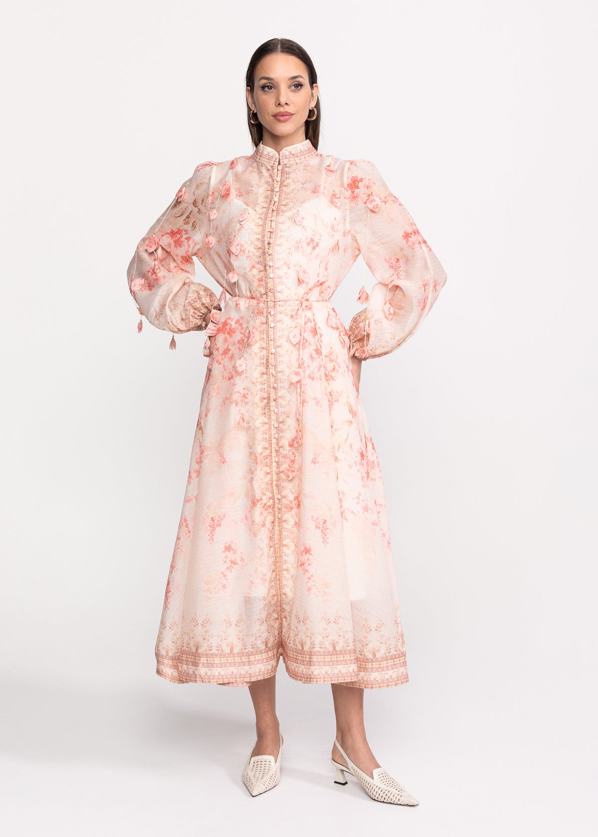 Rochie Midi cu imprimeu floral romantic
