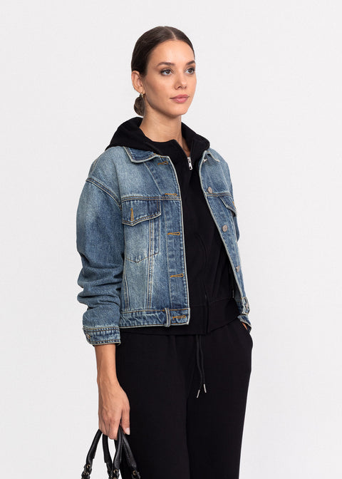 Geaca denim cu croiala clasica 68991