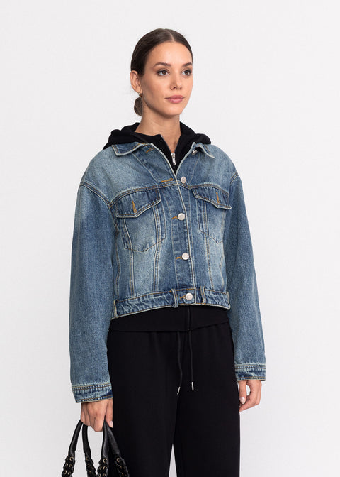 Geaca denim cu croiala clasica 68991