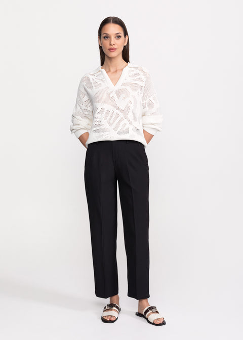 Pantaloni eleganti cu croiala dreapta