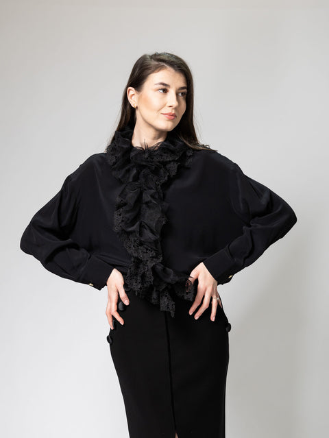 Lace Ruffle Blouse