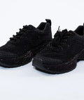 Adidași negri cu efect piele de reptilă și glitter fin – All Black Luxe – AnnaLaFaet