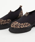 Pantofi Loafers din piele intoarsa leopardata