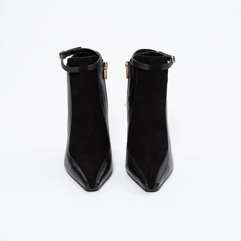 Botine Duet de Texturi din Piele Naturală și Suede