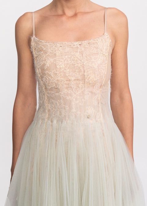 Rochie Midi din tulle cu detalii rafinate