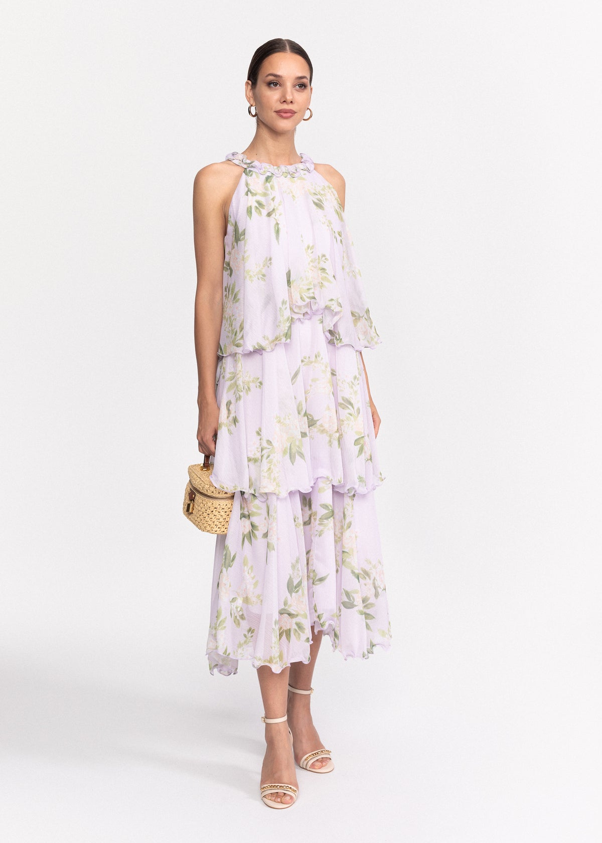 Rochie Midi vaporoasa cu croiala ampla