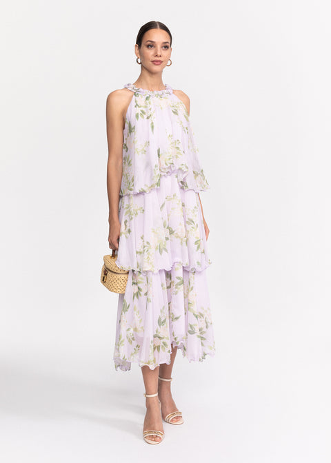 Rochie Midi vaporoasa cu croiala ampla