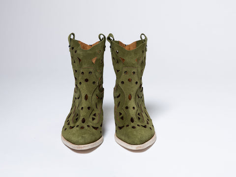 Perforated Ankle Boots