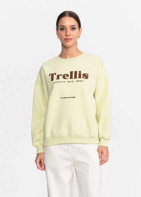 Bluza casual din bumbac cu logo Trellis