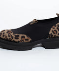 Pantofi Loafers din piele intoarsa leopardata
