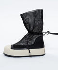 Ghete din piele in combinatie cu plasa