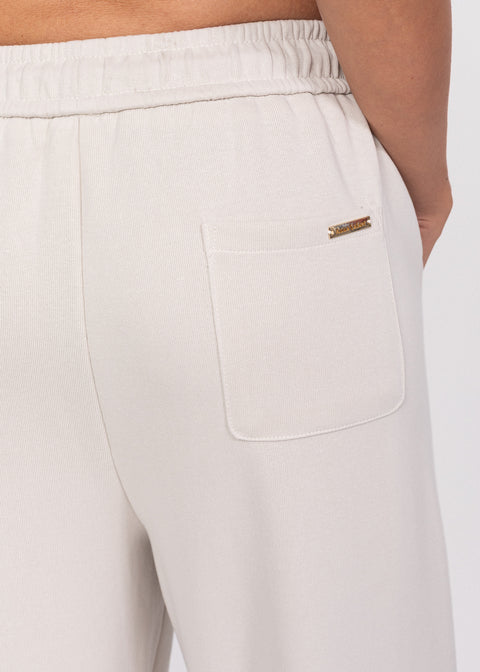 Pantaloni din bumbac cu talie elastica si buzunare laterale 9806