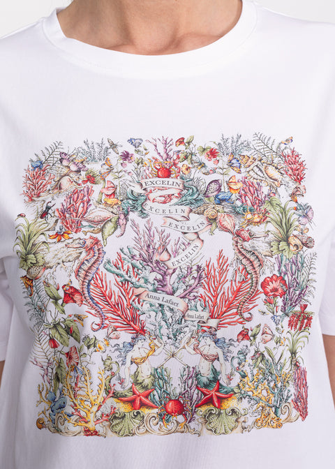 Tricou cu motive florale