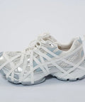 Adidași fashion cu design încrucișat și accente argintii – stil urban futurist – AnnaLaFaet
