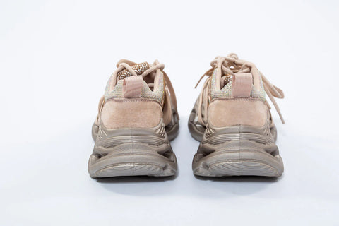 Adidași nude futurist cu glitter și talpă decupată tip chunky – Urban Shine – AnnaLaFaet
