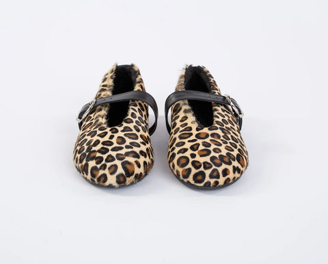 Mocasini din piele naturala leopard