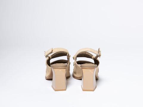 Block Heel Sandals with Multiple Straps
