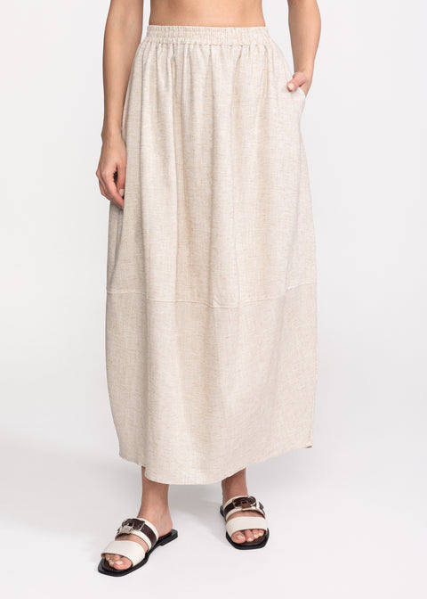 Linen Set with Vest and Maxi Skirt