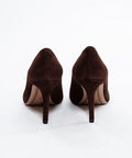 Pantofi stiletto din piele întoarsă cu aplicație de cristale