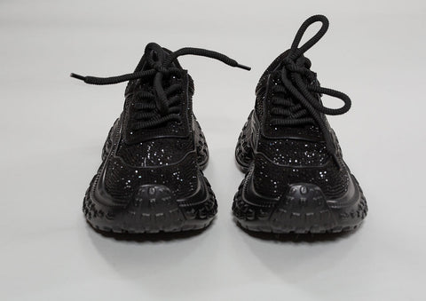 Adidași cu cristale negre
