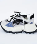Adidași din Piele Naturală Multicolor Gri cu Bluși Pânză - Stil Modern și Comoditate