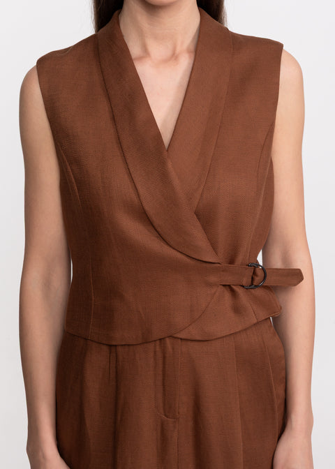 Linen Palazzo Pants Set