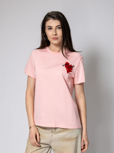 Tricou din bumbac cu logo inimioara