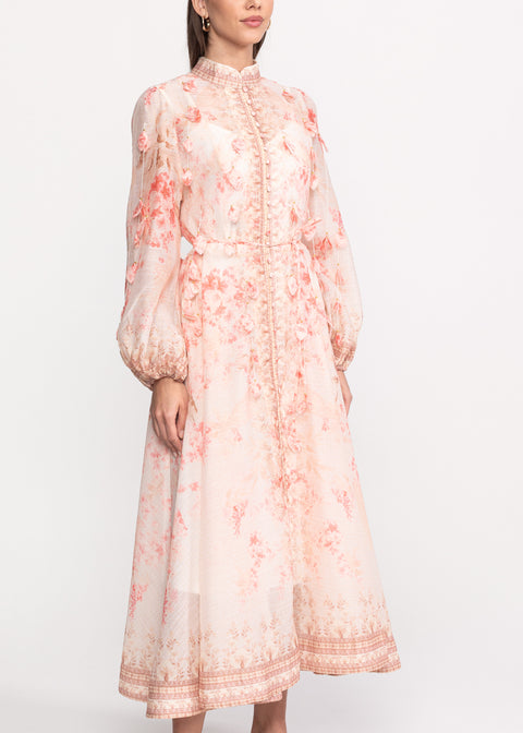 Rochie Midi cu imprimeu floral romantic