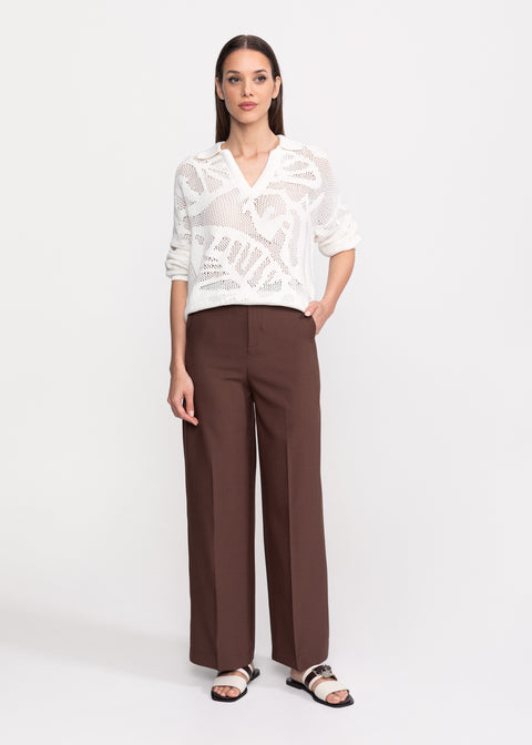 Pantaloni eleganti cu talie inalta