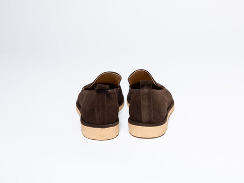 Suede Loafers with Metal Detail