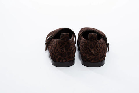 Balerini animal print cu bareta - Annalafaet