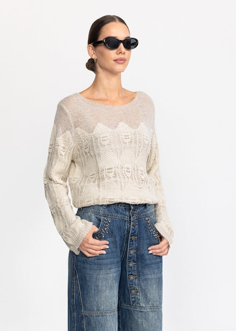 Bluza  tricotata cu textura 5096