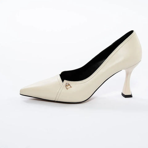 Pantofi Stiletto Eleganti din Piele Naturală cu Toc Ivoar