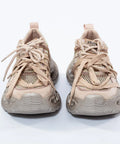 Adidași nude futurist cu glitter și talpă decupată tip chunky – Urban Shine – AnnaLaFaet