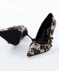 Pantofi Stiletto Animal Print cu Catarame