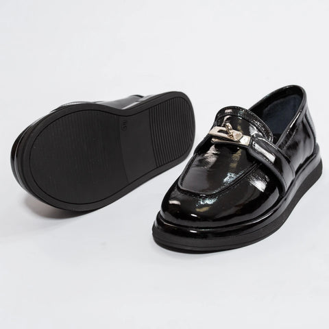 Loafers damă din piele naturală lăcuită